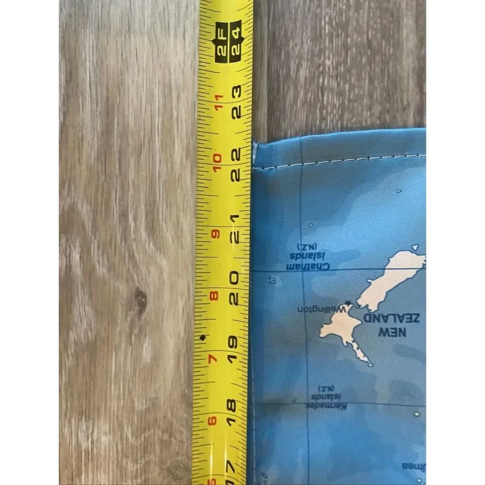 Grey Geographical World W x L (Pack of 2) Map World Map Real Grey Valance 52”x22